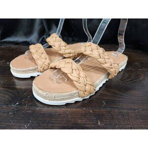 Marc Fisher Jaimee Natural Leather Braided Sandals/Size 9M NWOB